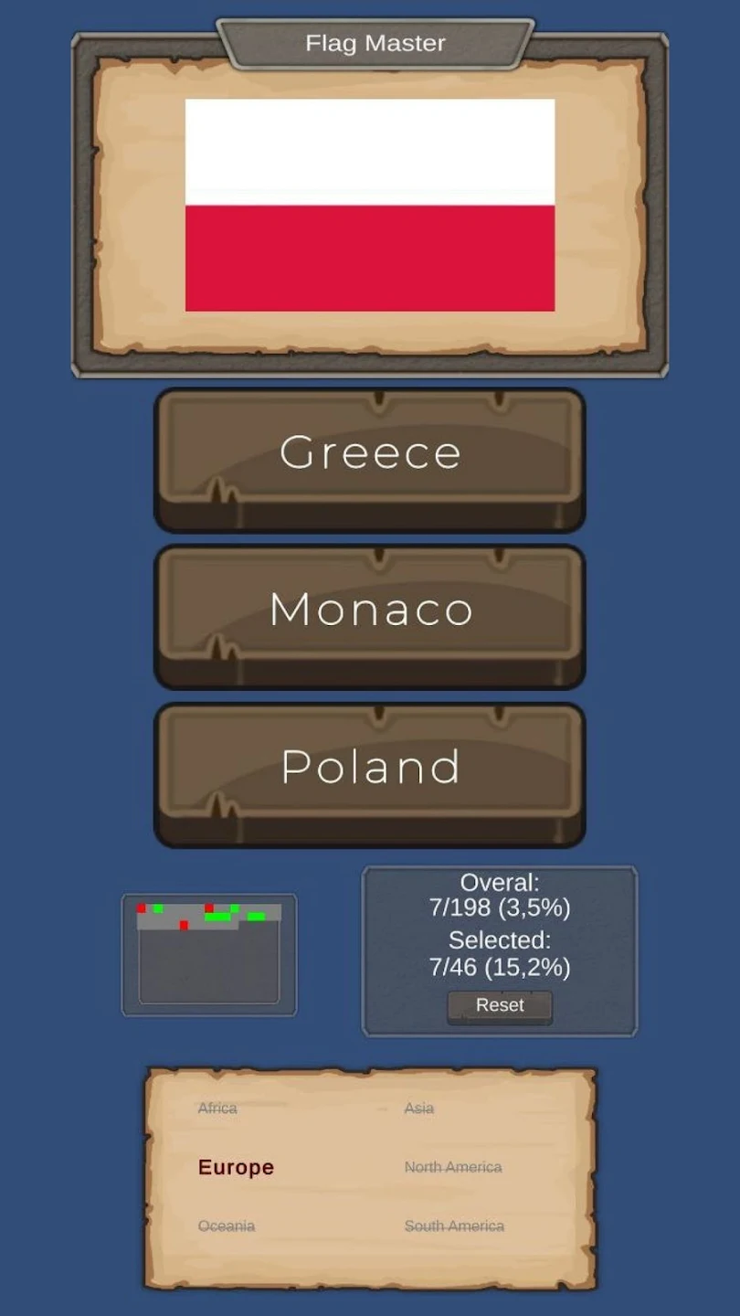 Flag Master: Питання про прапор Польщі зі статистикою та вибором континенту